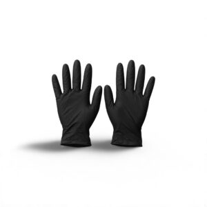 black nitrile powder free gloves